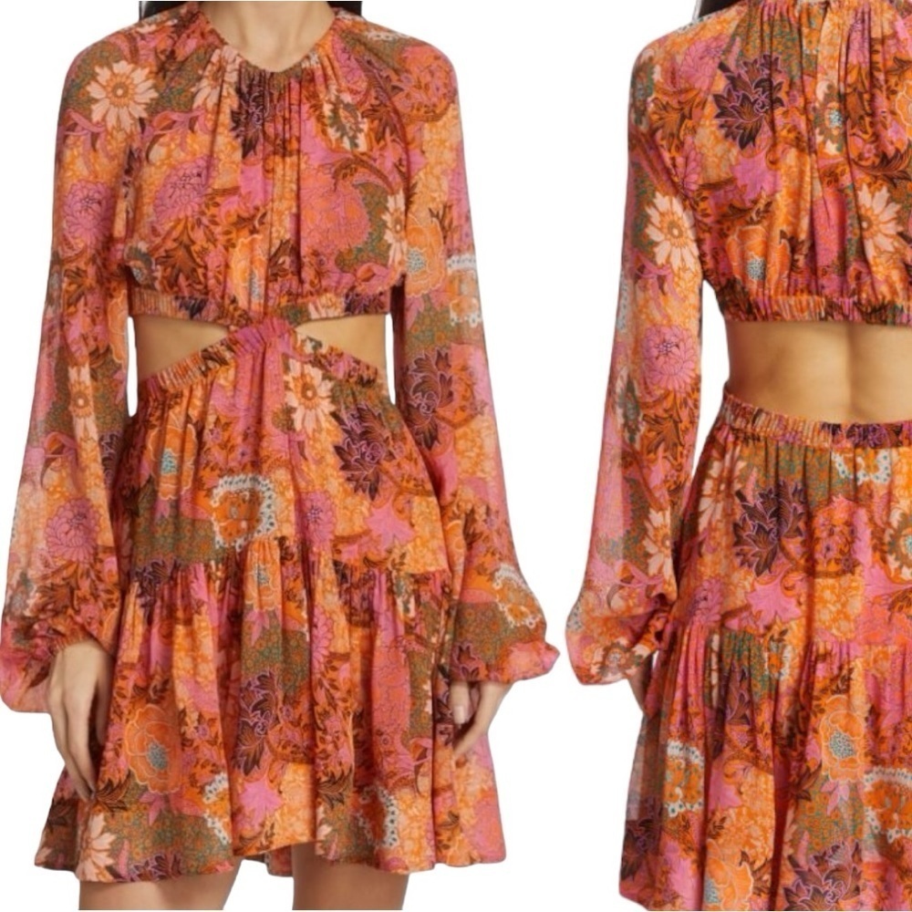 A.L.C. Izzy Fit & Flare Silk Mini Dress